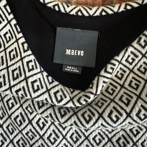 Maeve Black and White Geo-Print Mini Dress